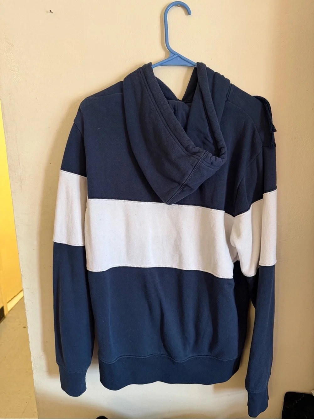 True Religion Navy, White & Gold Logo Hooded Pullover